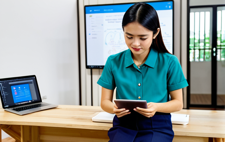 Technology and Language Preservation**

"A bright, modern co-working space in Chiang Mai.  A young Thai woman, fully clothed in modest, stylish clothing, is working on a tablet. The screen shows a Thai language learning app for a Northern Thai dialect.  Other young people are collaborating on laptops nearby. Safe for work, appropriate content, professional, perfect anatomy, correct proportions, well-formed hands, proper finger count, natural body proportions, high quality, Thai language on screen."

**