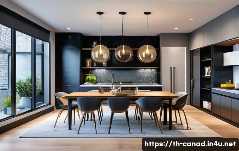 캐나다에서 인기 있는 전자제품 브랜드 - A modern Canadian urban home interior showcasing a seamless smart home eco